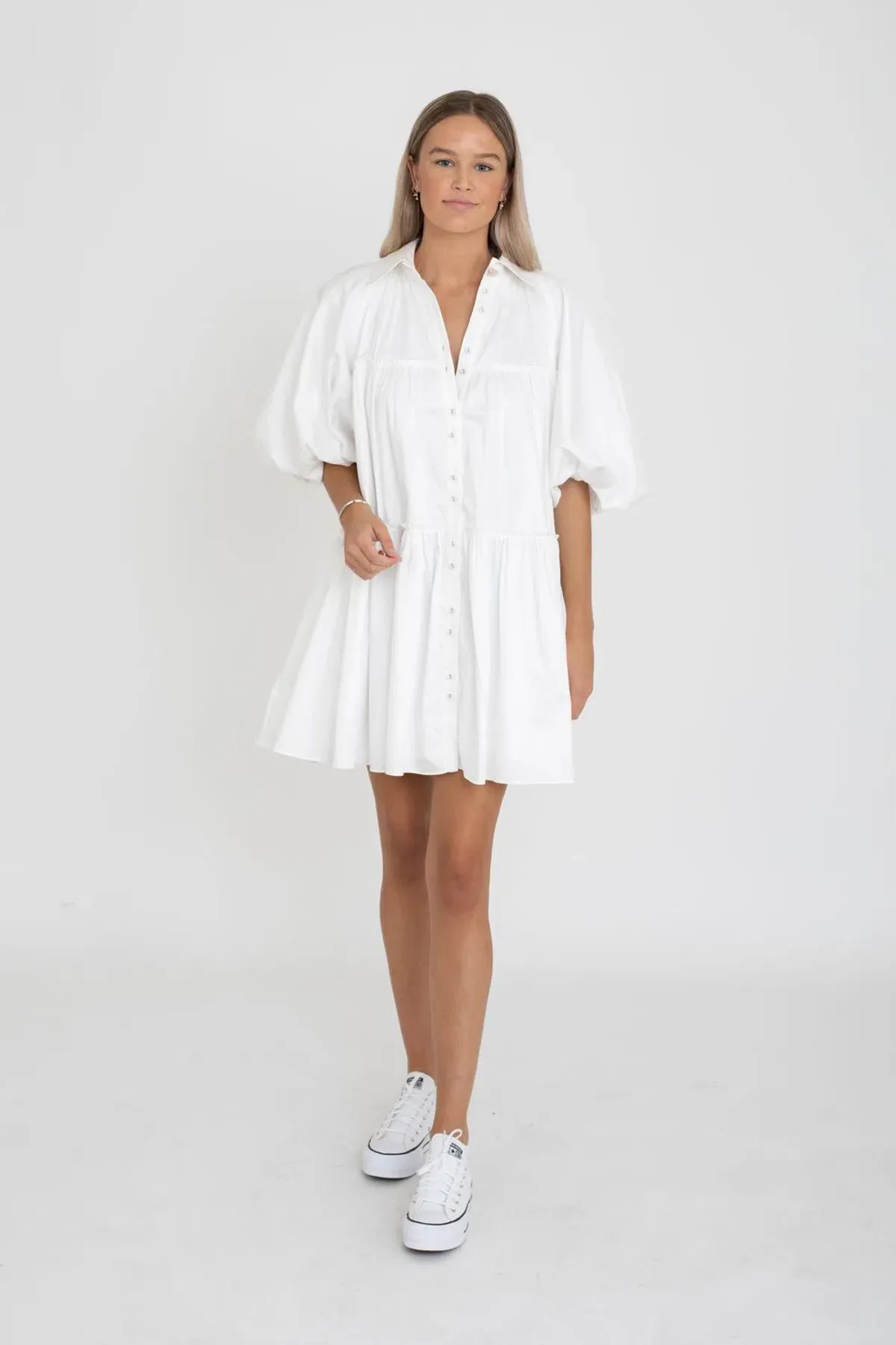 Aje Prima Circle Tiered Mini Dress Size AU12 - Image 1