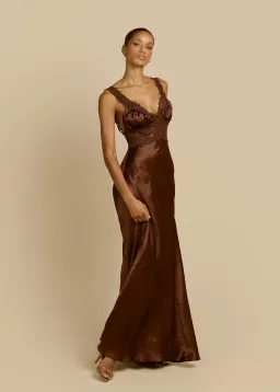 Arcina Ori Eveline Dress Cacao Size 6 for rent on The Volte - image 2