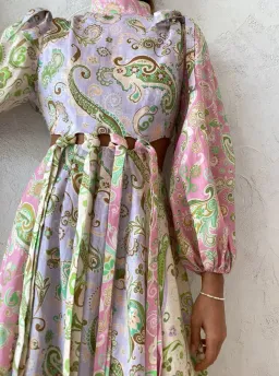 Alemais Marta Cutout Midi Dress In Multi Size 6 for rent on The Volte - image 2