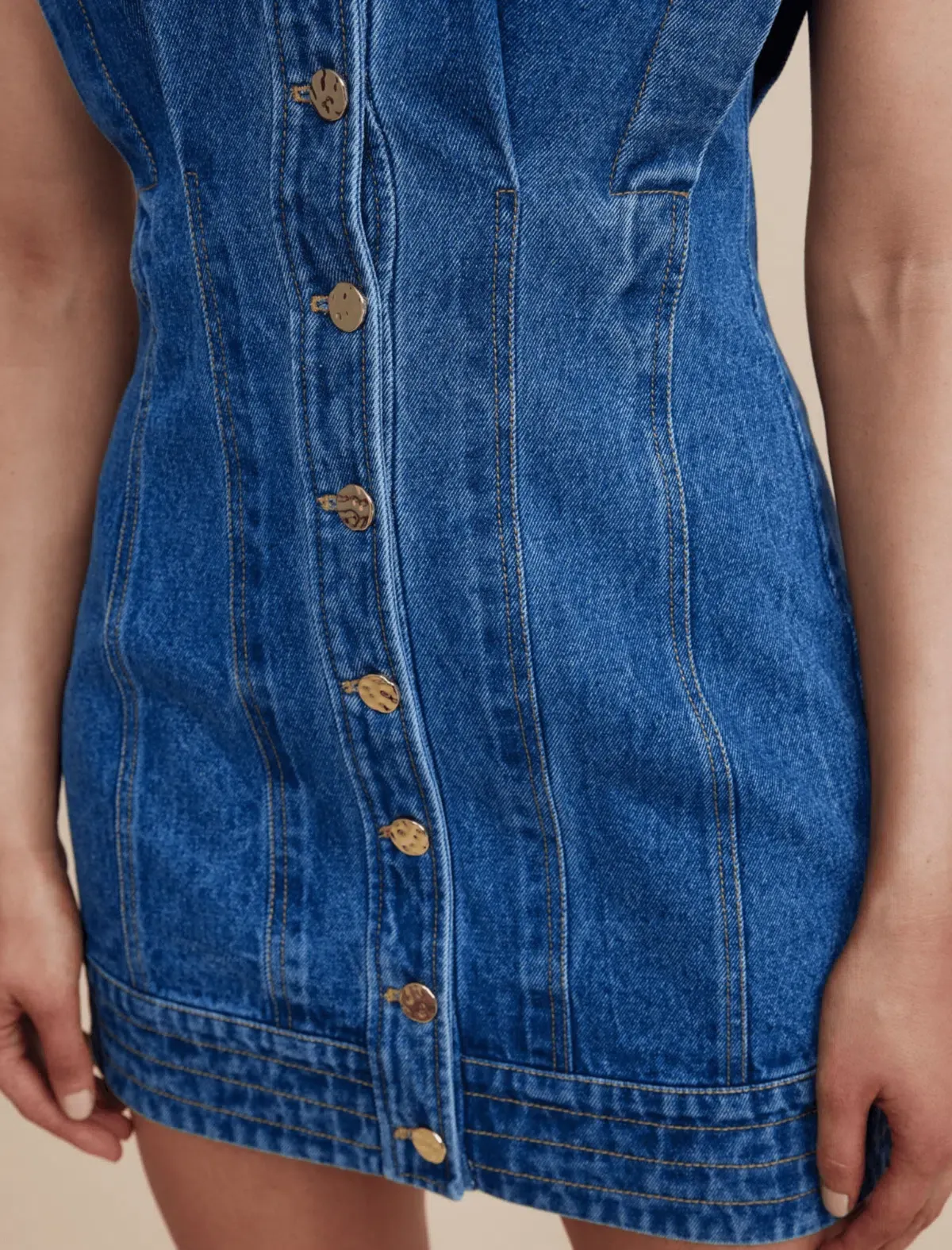 Acler - Taren Denim Mini Dress - Image 2