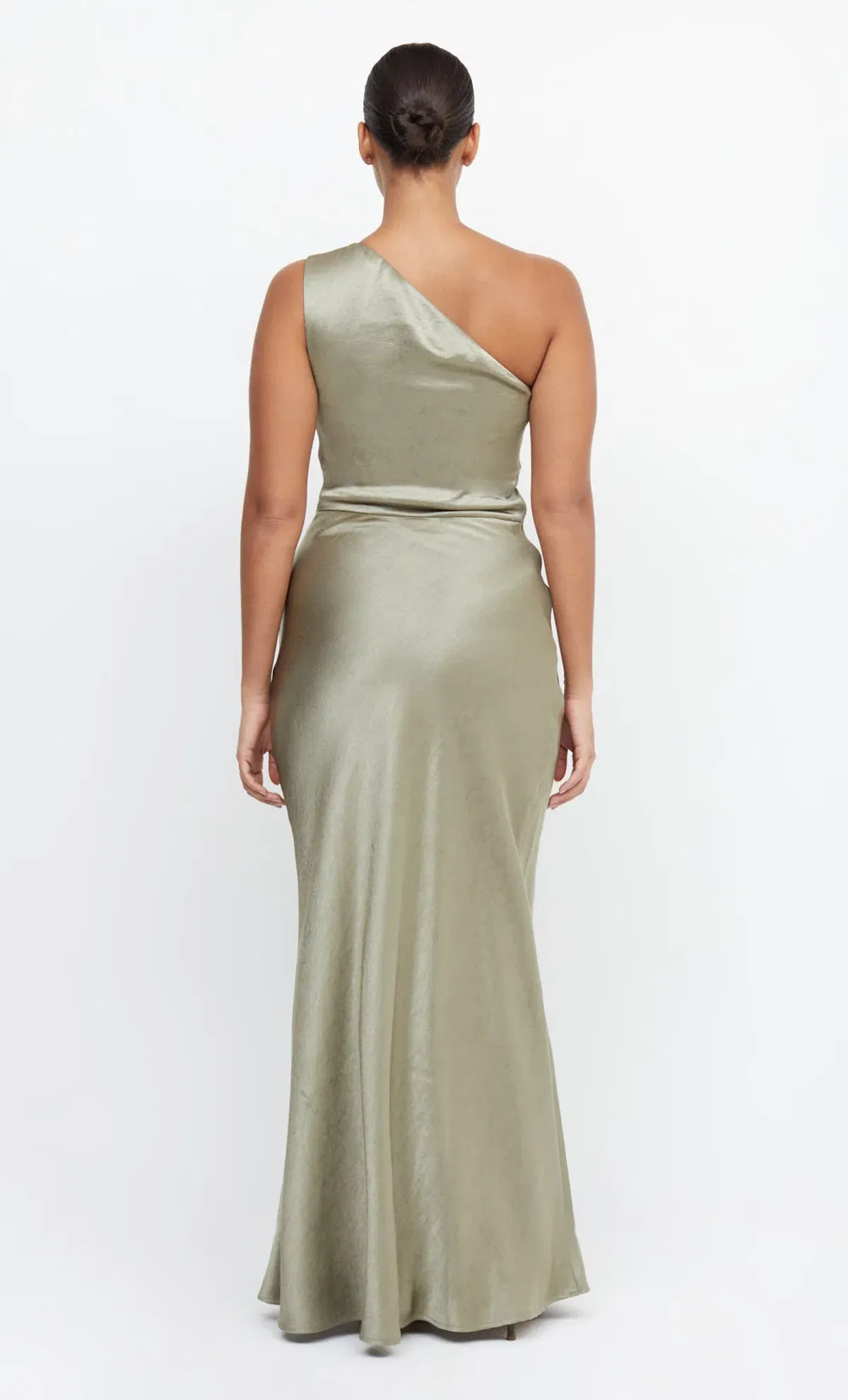 Bec & Bridge The Dreamer Asym Maxi Dress Sage Green Size 8 - Image 3