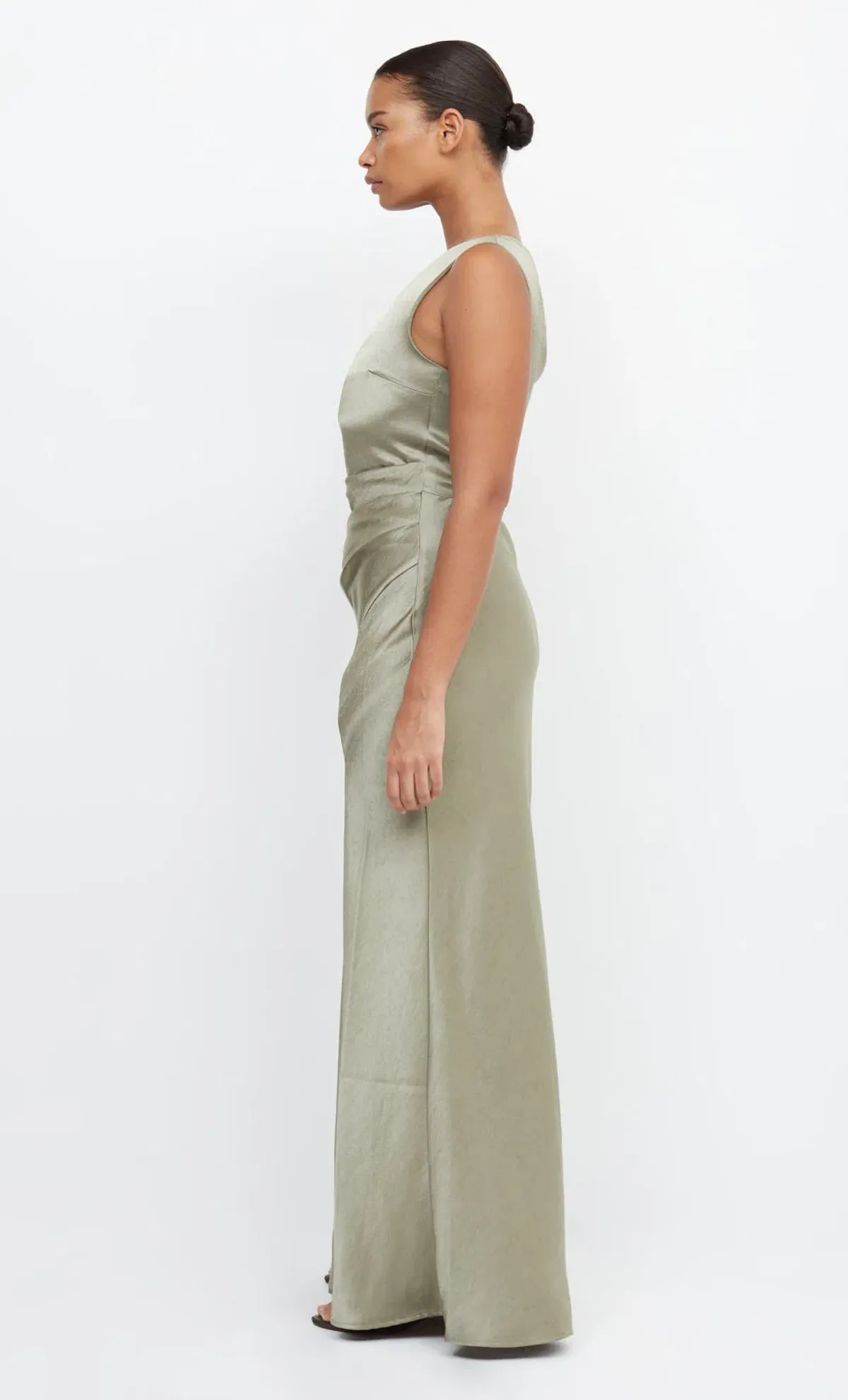 Bec & Bridge The Dreamer Asym Maxi Dress Sage Green Size 8 - Image 2