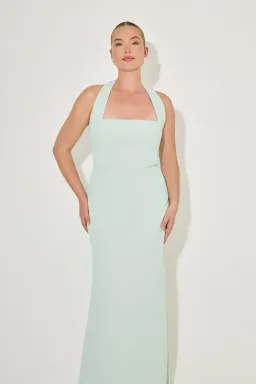 Mint Halter Maxi Dress for rent on The Volte - image 2