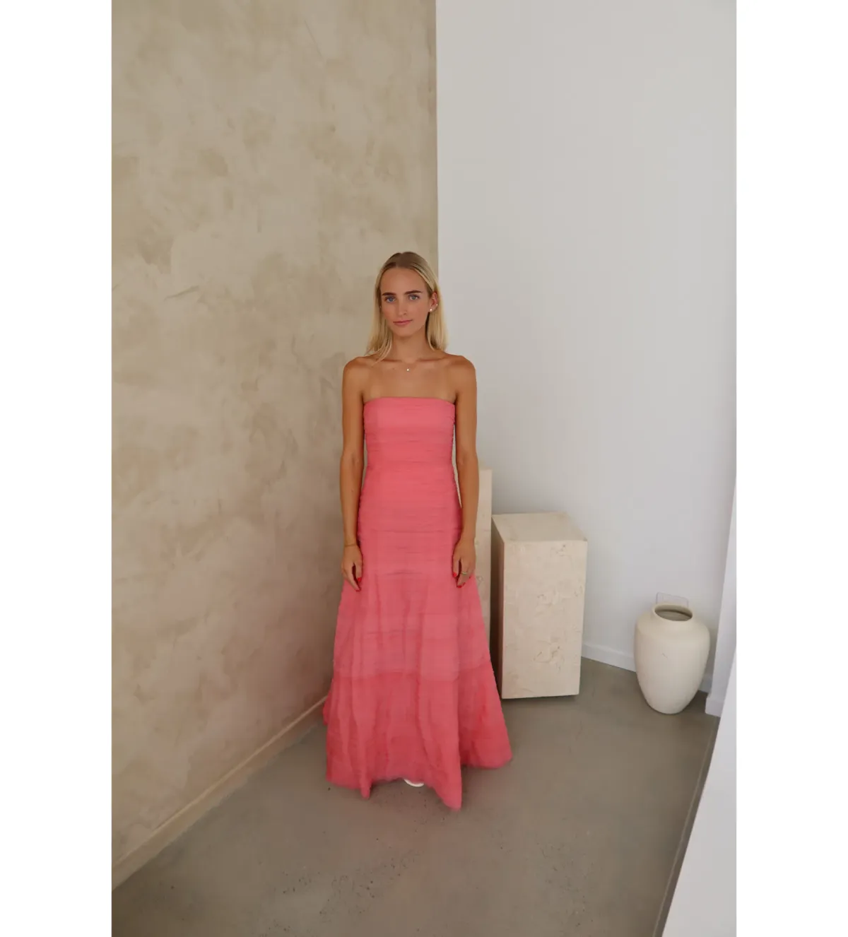 AJE Soundscape Maxi Dress Guava Pink Size 6 - Image 1