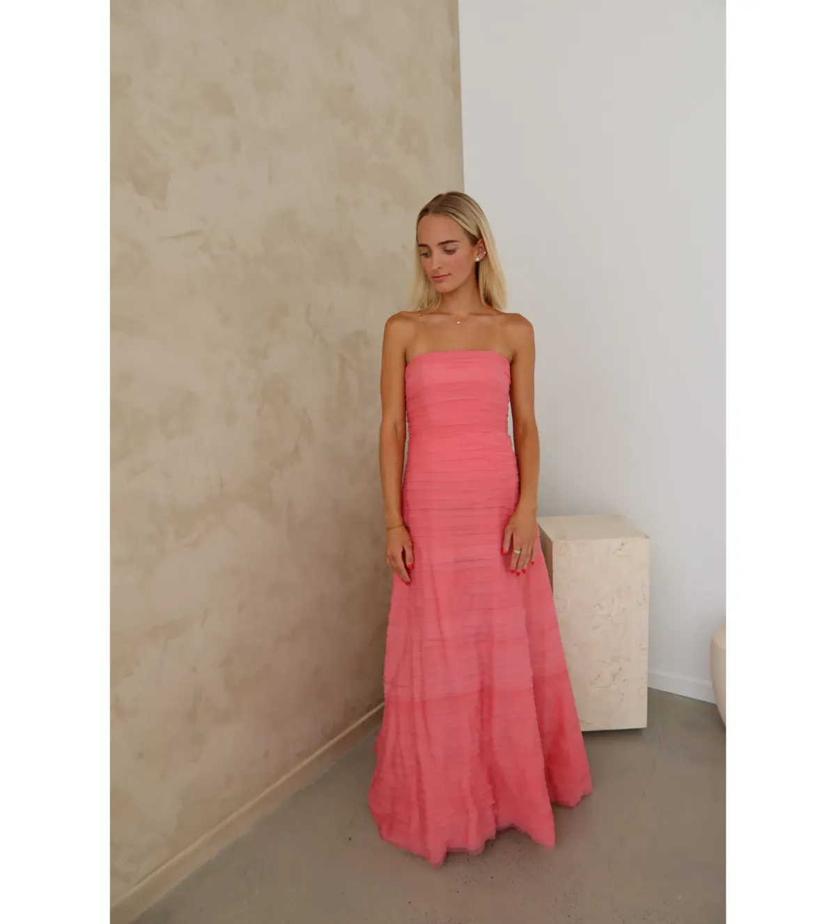 AJE Soundscape Maxi Dress Guava Pink Size 6 - Image 2