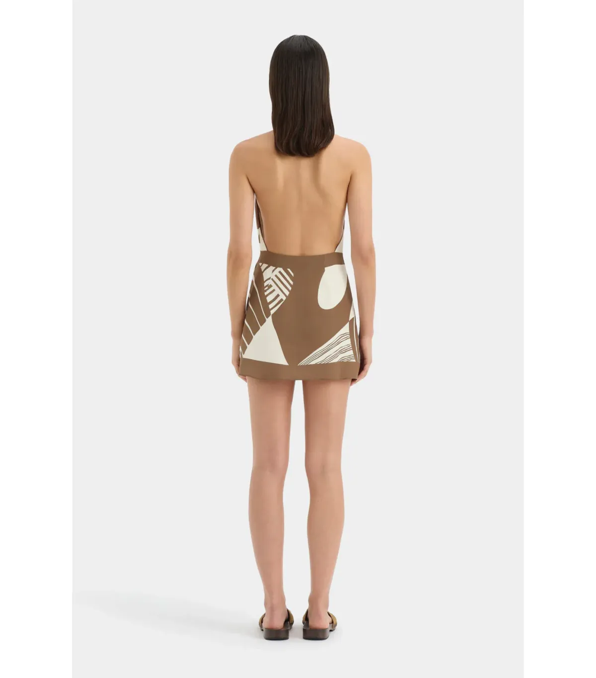 Sir the Label Almara Wrap Mini Dress Brown Espresso Size 10 - Image 3