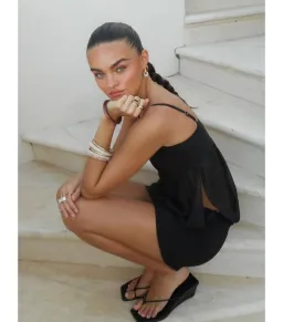 Ance Gria Romeo Mini Dress Black Size 10 for rent on The Volte - image 4