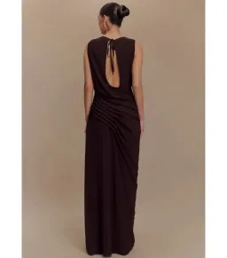 Meshki Oria Maxi Gown in Cacao Brown Size 8 for rent on The Volte - image 5