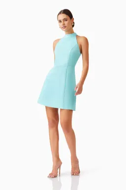 Elliatt Gabi Halter Dress in Blue for rent on The Volte - image 2