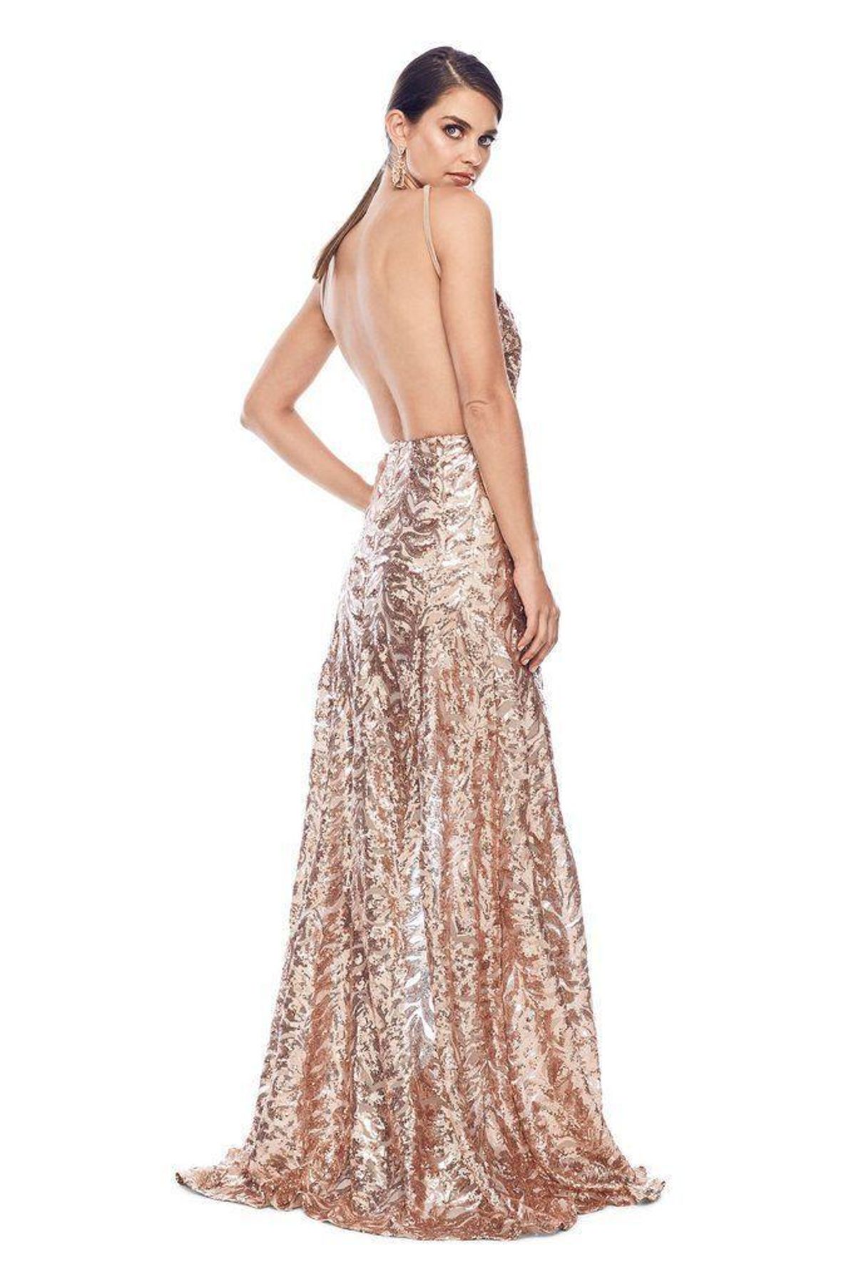 Alamour Almase Dress Rose Gold Size 6 - Image 2