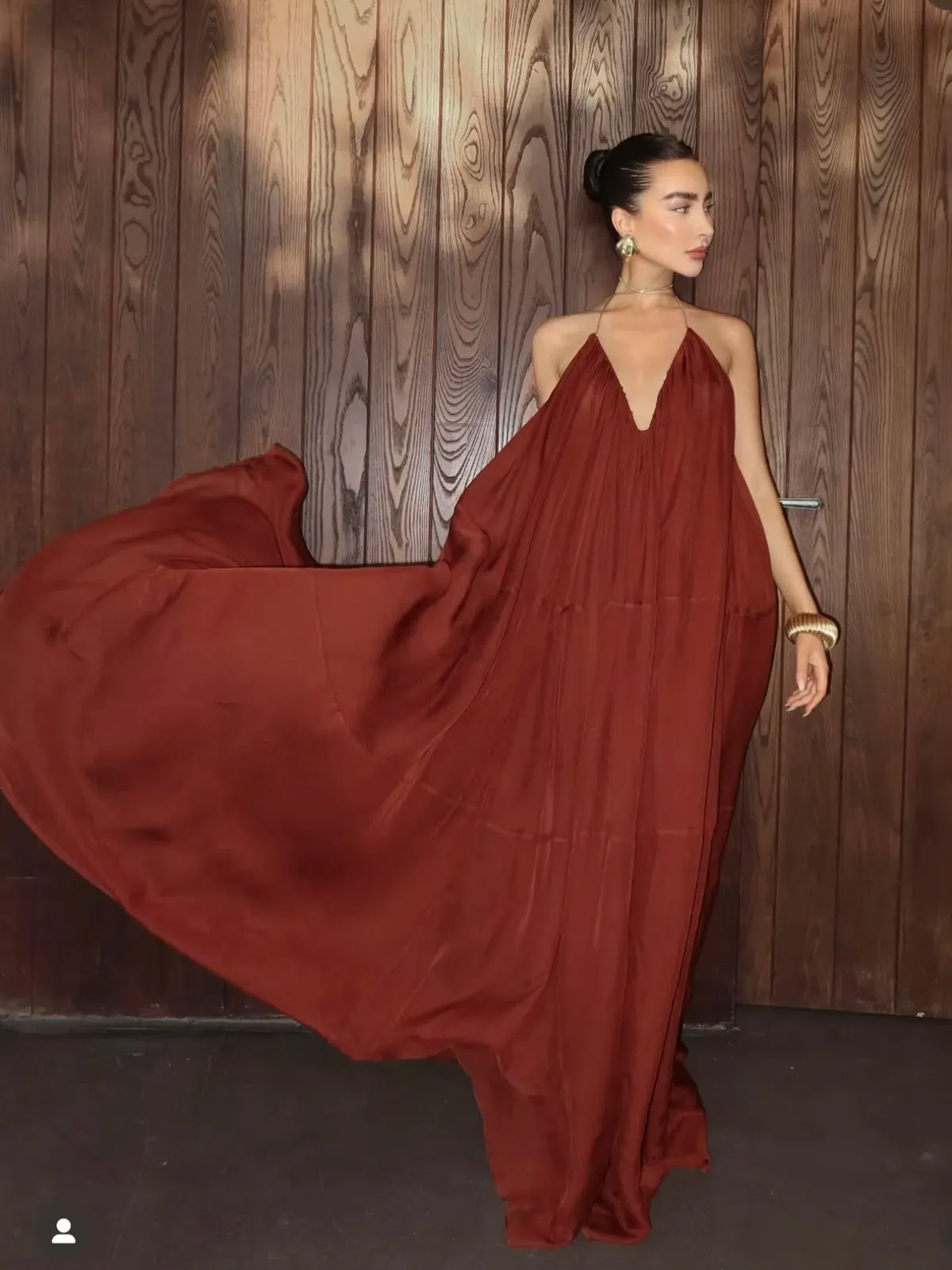 Retrofete arlet chiffon dress chestnut size XS 6  - Image 1