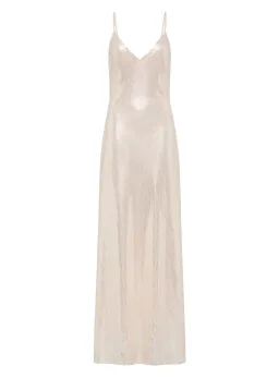 Manning Cartell High Voltage Slip Maxi Dress in Nude Silver Size 6  for rent on The Volte - image 4