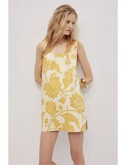 Aje Studio ELARA MINI DRESS Yellow Size 8 for rent on The Volte - image 3