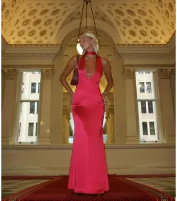 I AM DELILAH Margot Maxi Dress in Cherry Size S / AU 8 for rent on The Volte - image 1