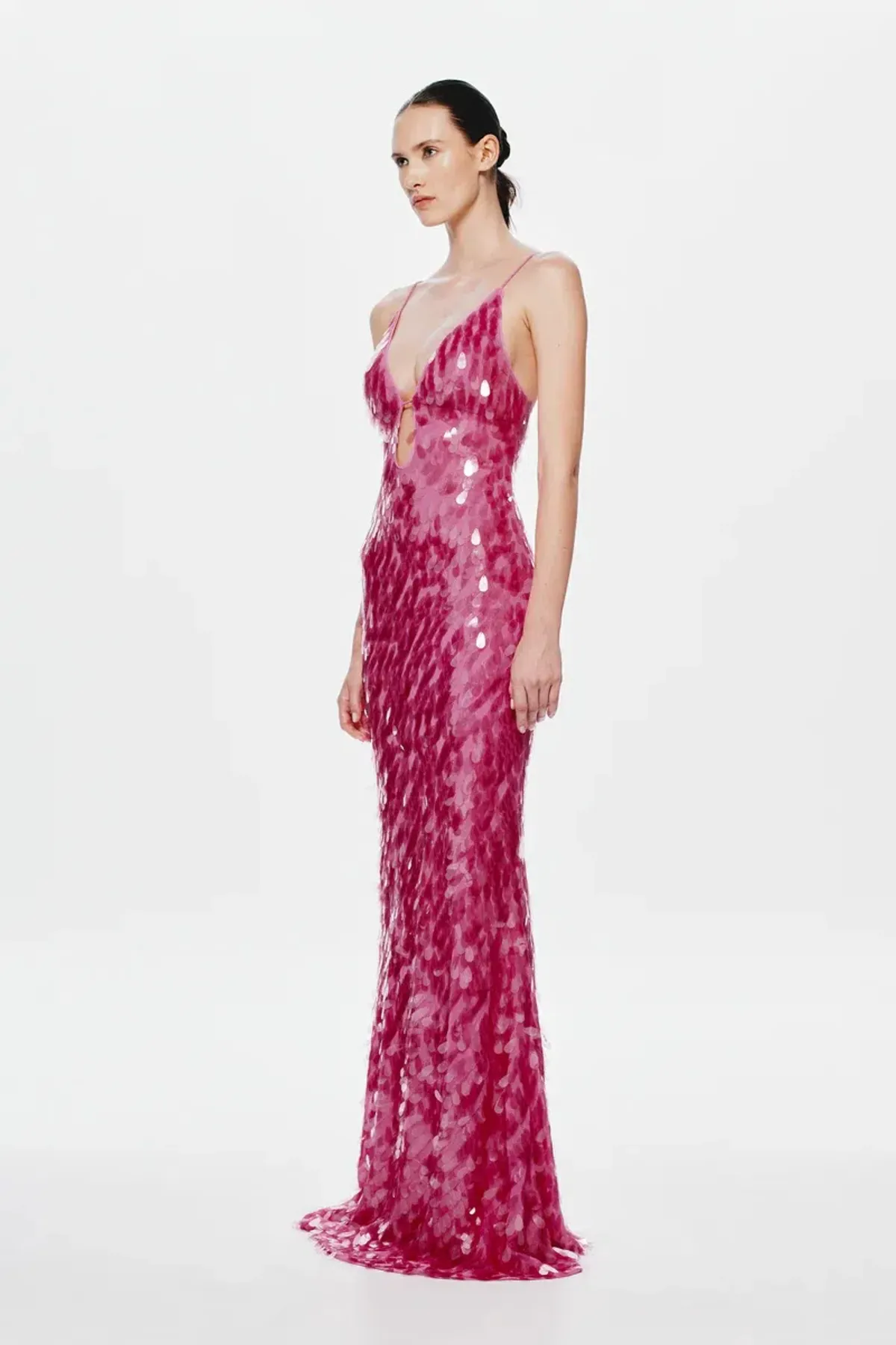 Misha Pink Sapphire Sequin Dress - Image 2