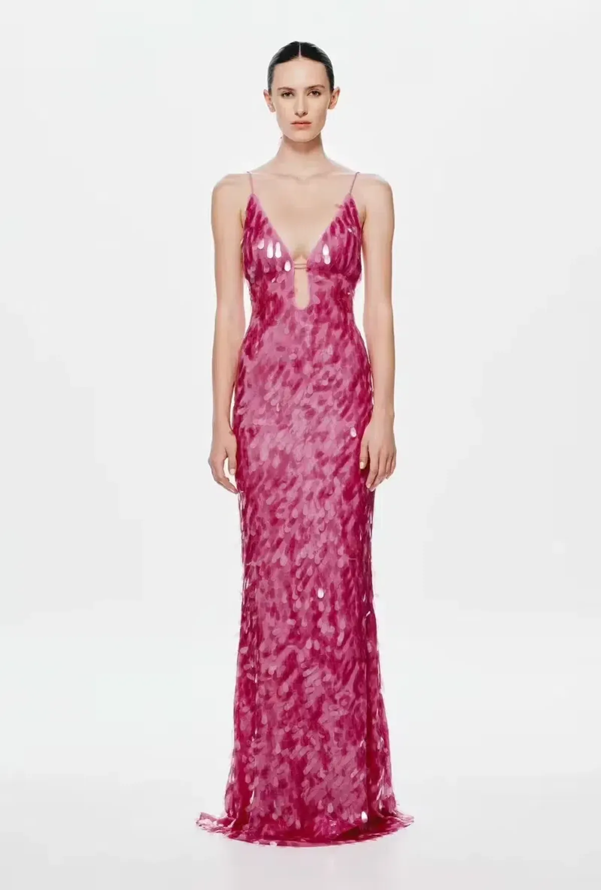Misha Pink Sapphire Sequin Dress - Image 1
