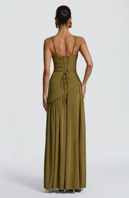 BABYBOO TULLULAH MAXI DRESS DEEP OLIVE SIZE S for rent on The Volte - image 3