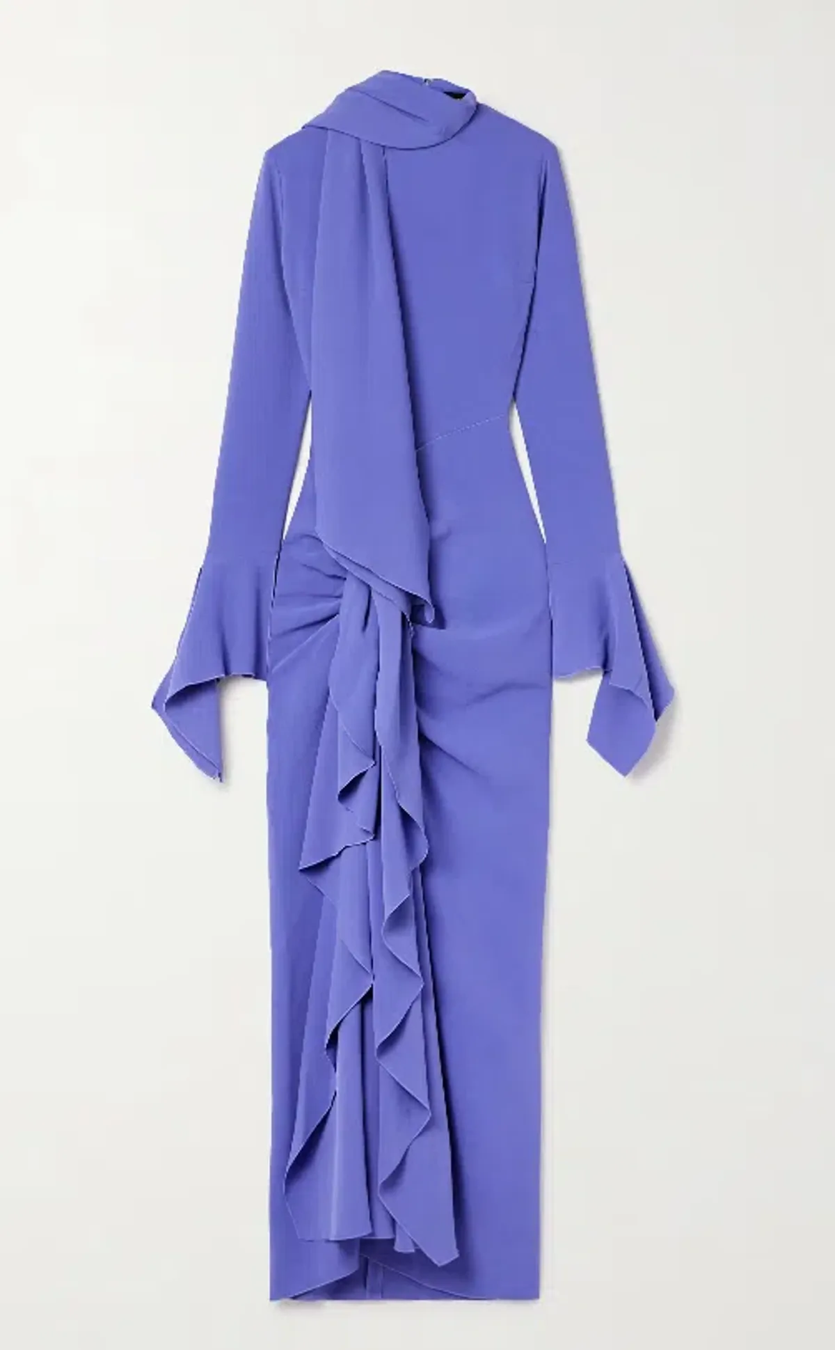 SOLACE LONDON Nella Maxi Dress with Scarf Detailing (Purple) size Small - Image 2