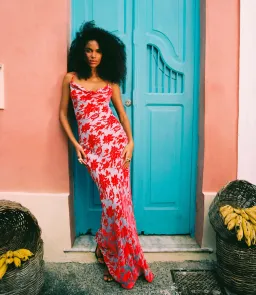 Rat and Boa Athena Dress Red Small  for rent on The Volte - image 3