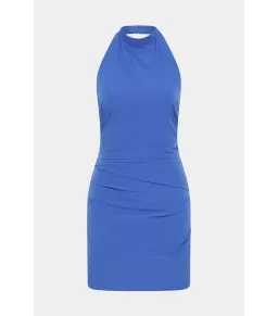 Sir the Label Sol Halter Mini Dress in Cobalt Blue Size AU 10  for rent on The Volte - image 4