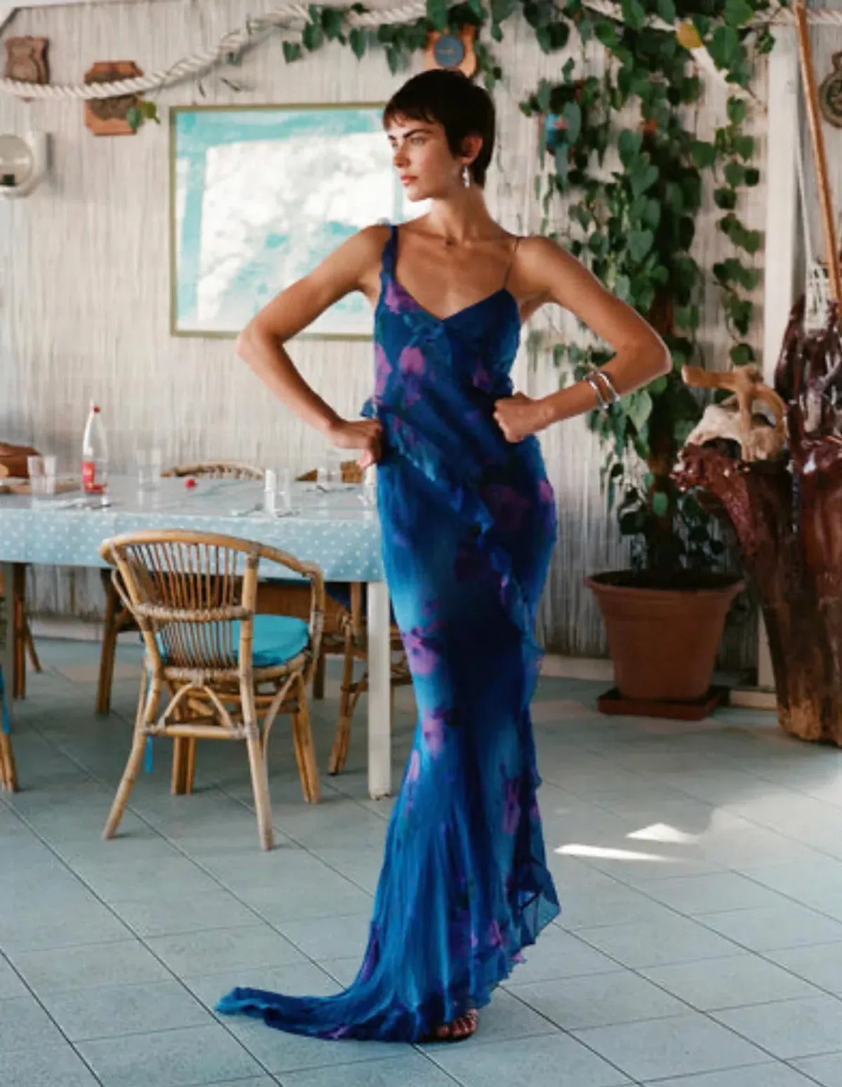 Rat & Boa SORRENTO DRESS in Blue & Purple Size S - Image 6