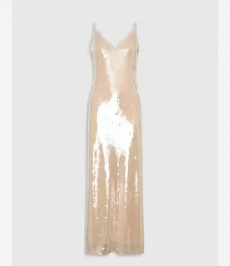 Oroton Sequin Slip Dress Champagne Size 10 for rent on The Volte - image 1