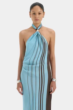 Sir Rioja Halter Scarf Maxi Dress-1 for rent on The Volte - image 3