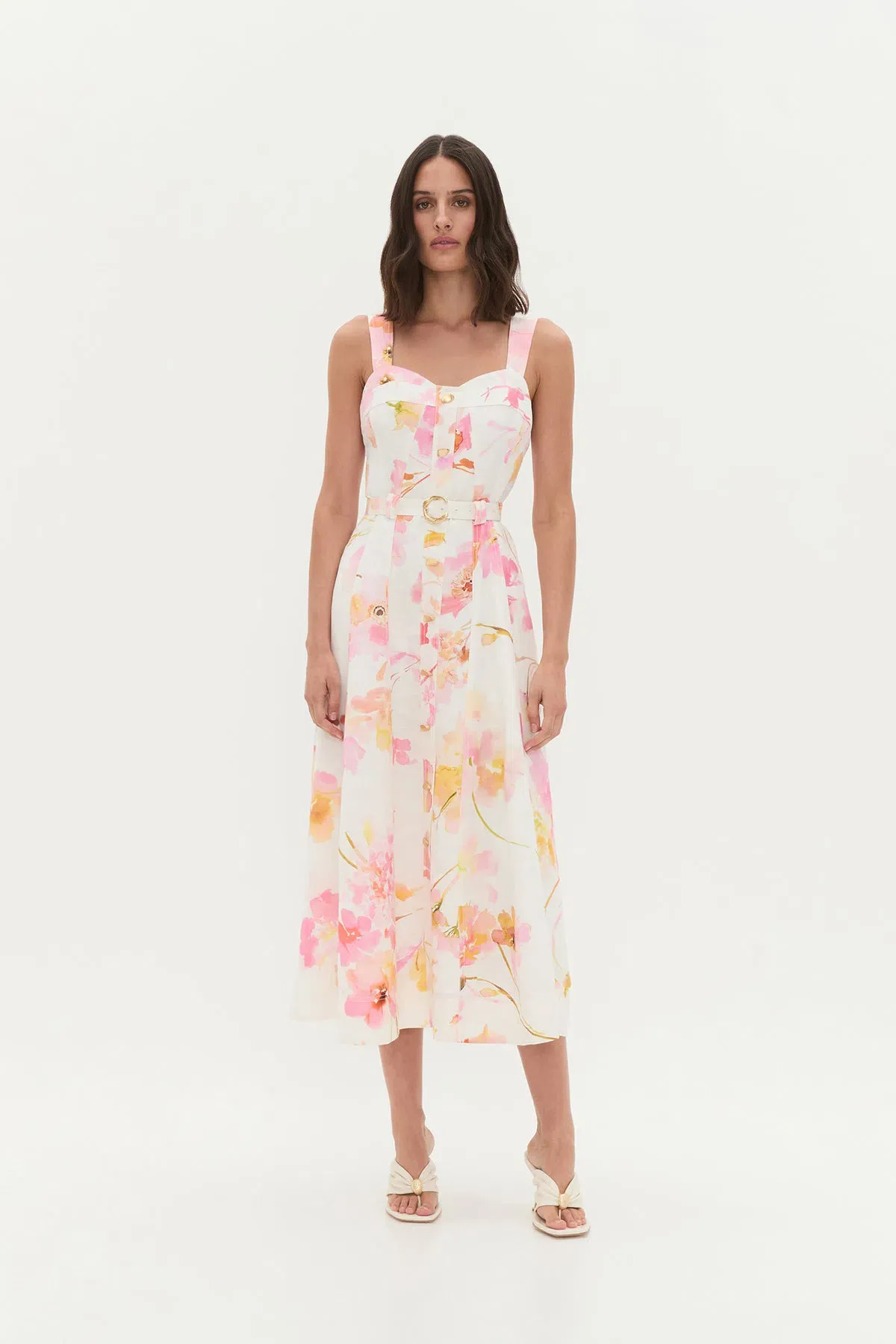 AJE ZARIE MIDI DRESS in WILDFLOWERS SIZE 6 - Image 1