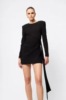 Mossman Sense of mystery draped mini / black / size 14 for rent on The Volte - image 3