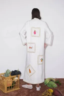 Alémais Teddy embroidered shirt dress  for rent on The Volte - image 2