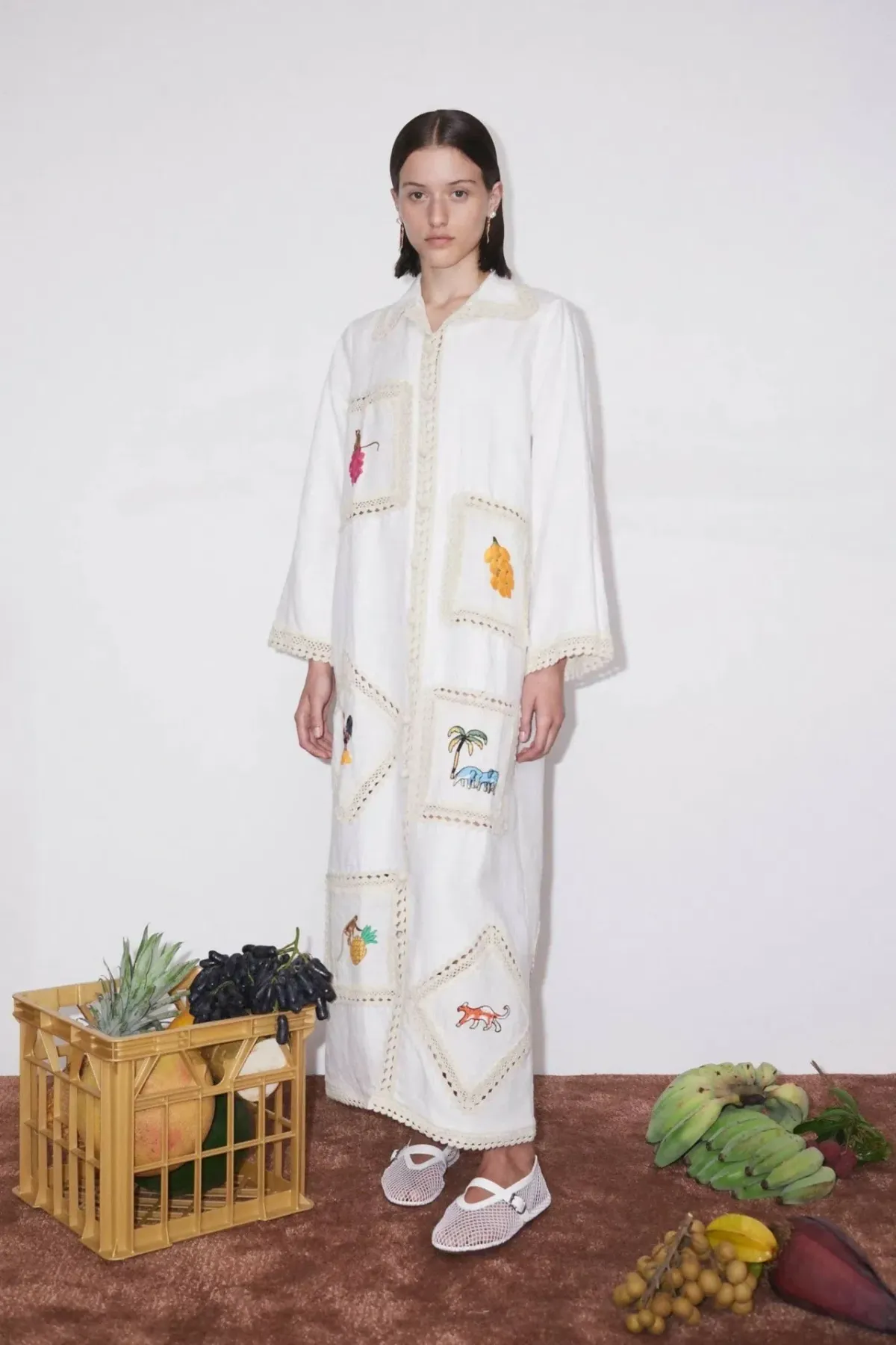 Alémais Teddy embroidered shirt dress  - Image 3