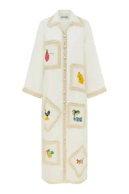 Alémais Teddy embroidered shirt dress  for rent on The Volte - image 1