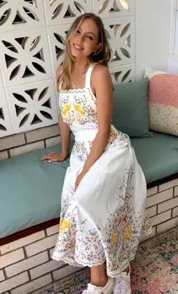 Zimmermann Carnaby Embroidered Dress White Size 2 / AU 12  for rent on The Volte - image 1