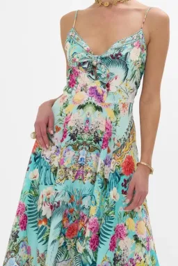 Camilla Long Dress With Tie Front Gardens Of Queluz Size S (10) for rent on The Volte - image 3