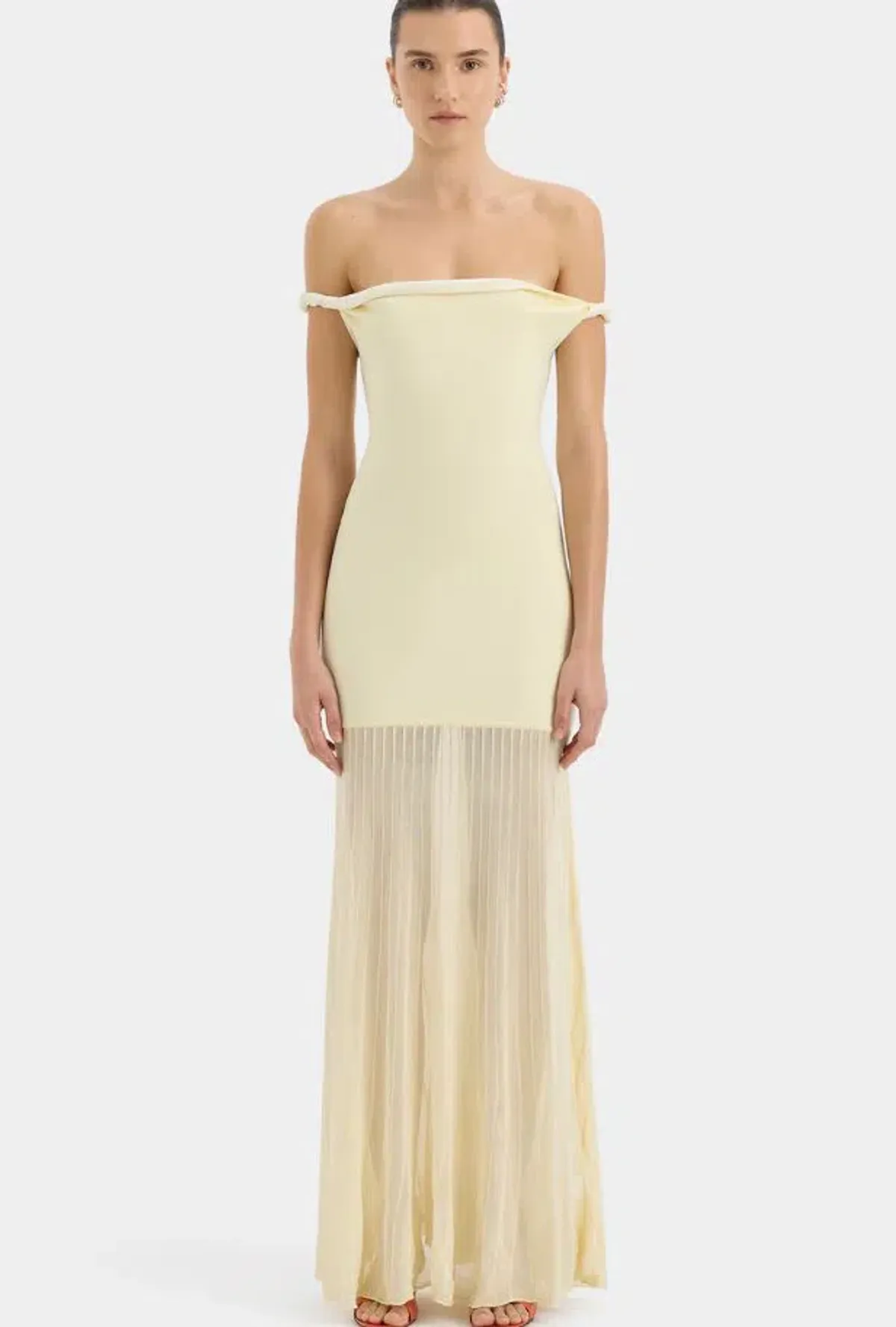 Sir Elia Off Shoulder Twist Dress in Lemon Sorbet Size 1/8 - Image 1
