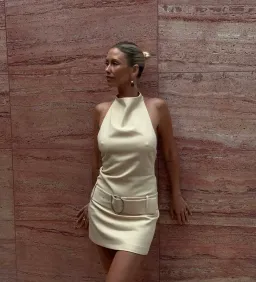 SIR THE LABEL SABINA BELTED MINI DRESS / YELLOW / SIZE 8 for rent on The Volte - image 4