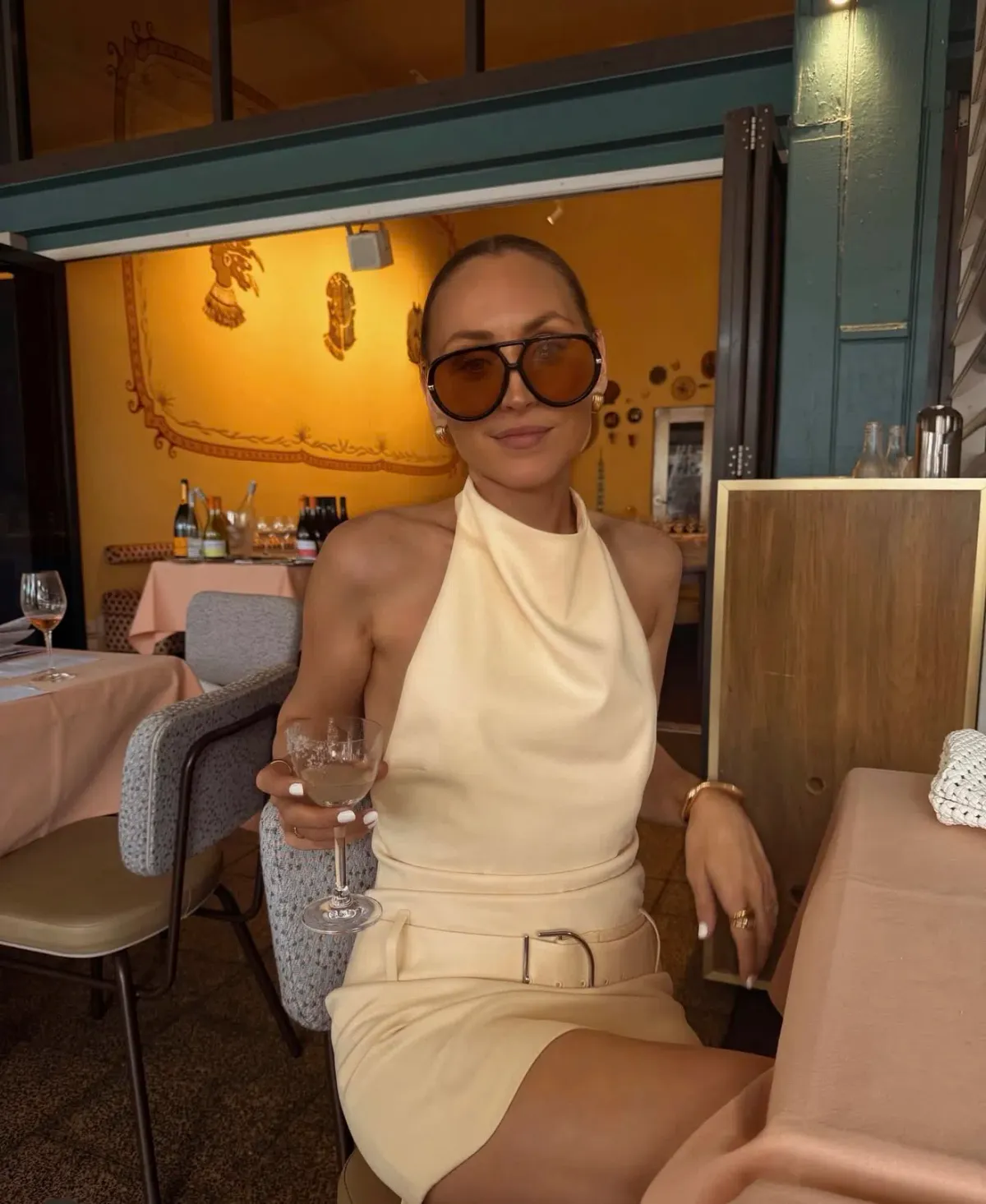 SIR THE LABEL SABINA BELTED MINI DRESS / YELLOW / SIZE 8 - Image 2