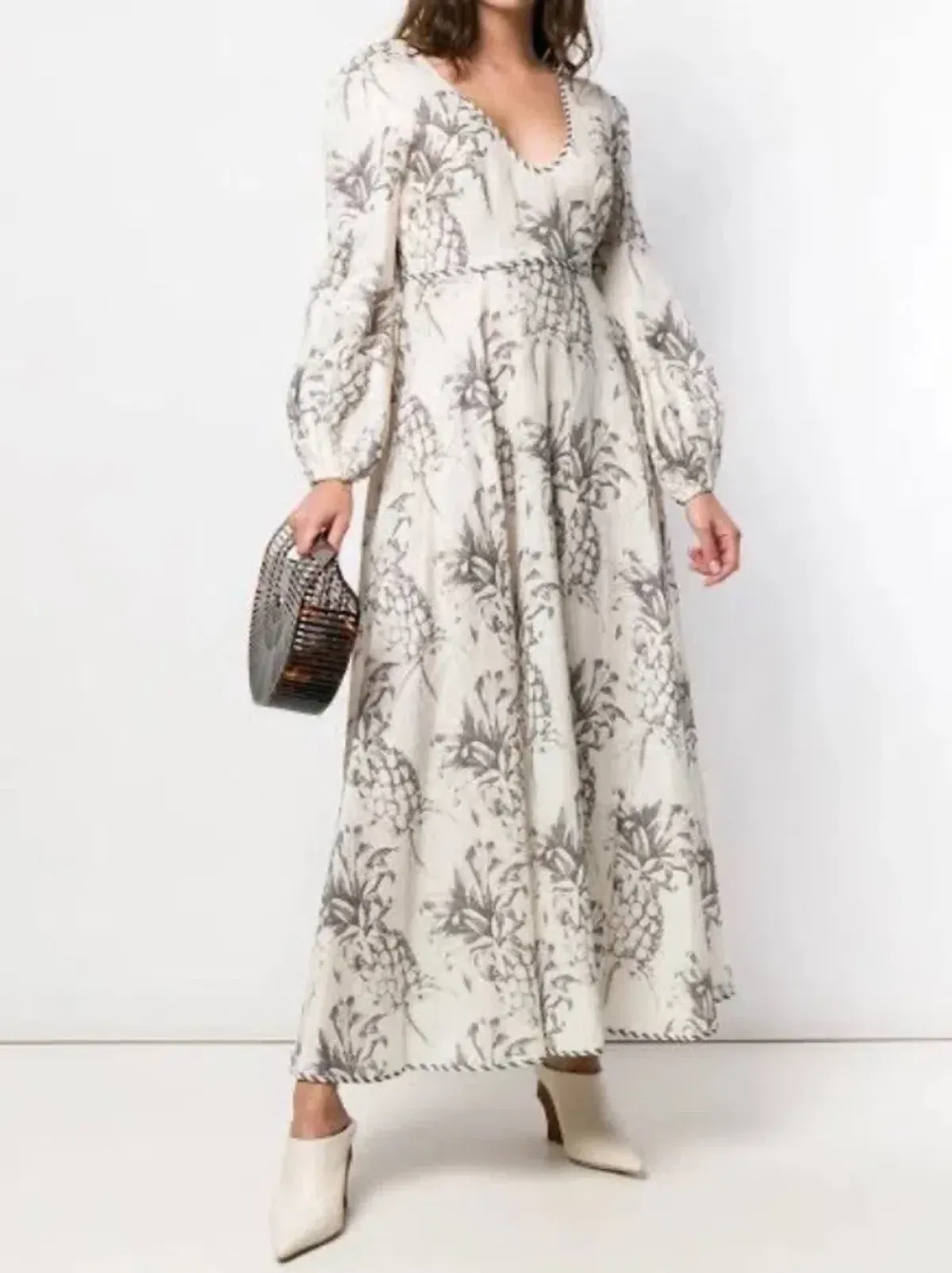 Zimmermann Wayfarer Plunge Neck Maxi Dress Size 1 (10) - Image 4