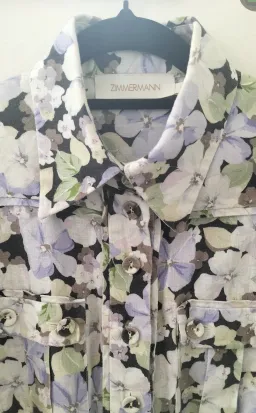 Zimmermann Ninety Six Shirt Dress Pansy prints Size 0 AU8 US 4 IT 40 FR 36 for rent on The Volte - image 8