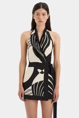 SIR THE LABEL REALISME WRAP HALTER MINI DRESS / SIZE 12 for rent on The Volte - image 4
