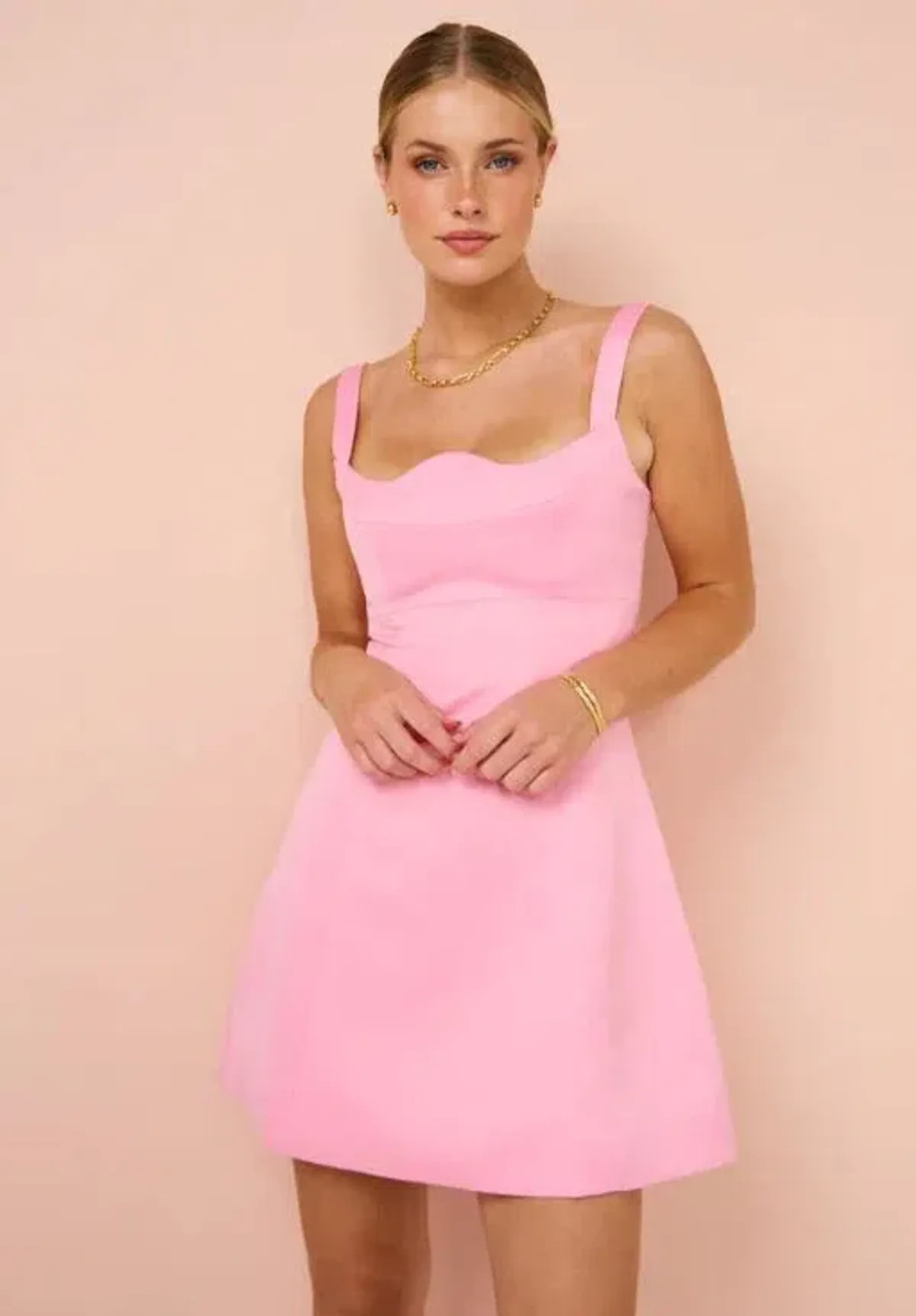 Leo Lin Jacinta Dress in Bubblegum - Image 1