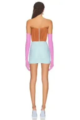 Alex perry ruched mini dress size 6 multicolor for rent on The Volte - image 1