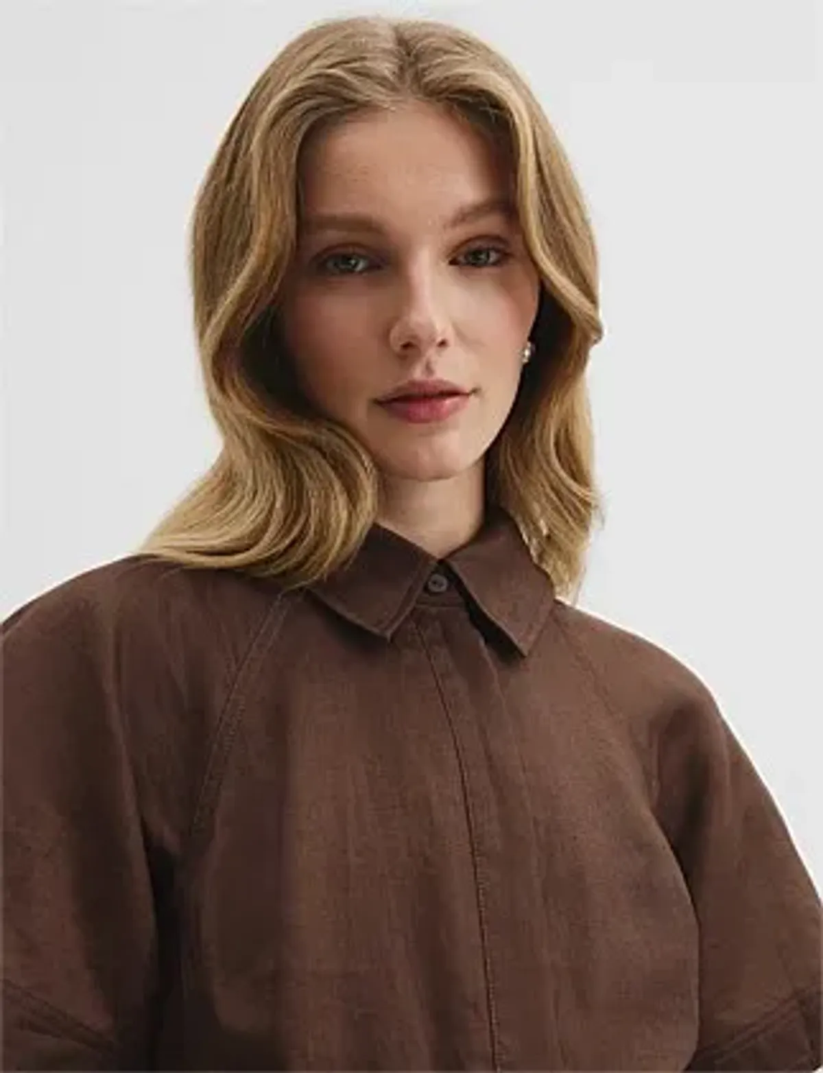 Country Road Asymmetric Hem Mini Dress Brown Size 12 - Image 3