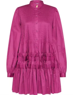 Aje Run Free Long Sleeve Smock Dress Magenta Size 10 for rent on The Volte - image 2