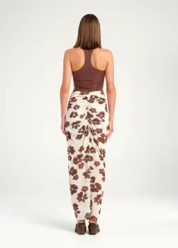 Benni Piper Maxi Dress Coco Blossom Brown Size 6 for rent on The Volte - image 3