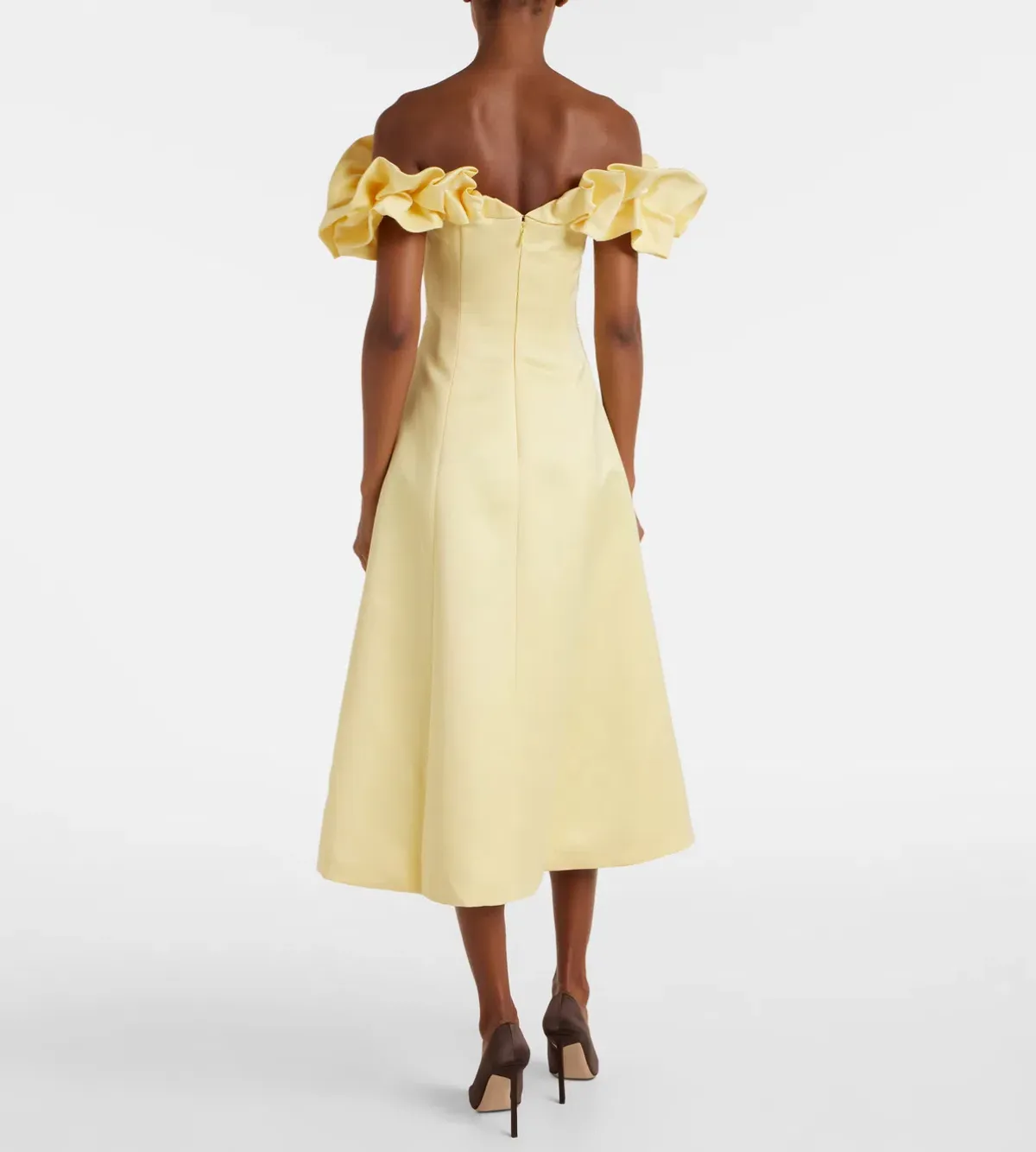 Leo Lin yellow Annie midi dress - Size 14 - Image 3