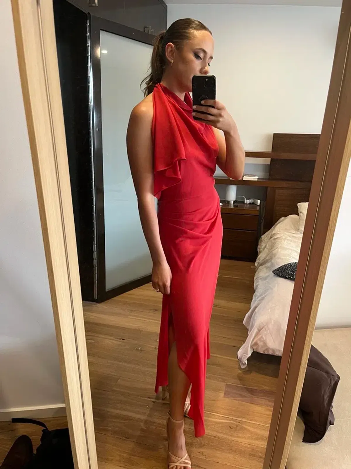 Bec & Bridge Clarise red full length dress size 8 - Image 4