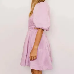 Aje Solitude Lilac Puff Sleeve Cut Out Dress Size 14 for rent on The Volte - image 7