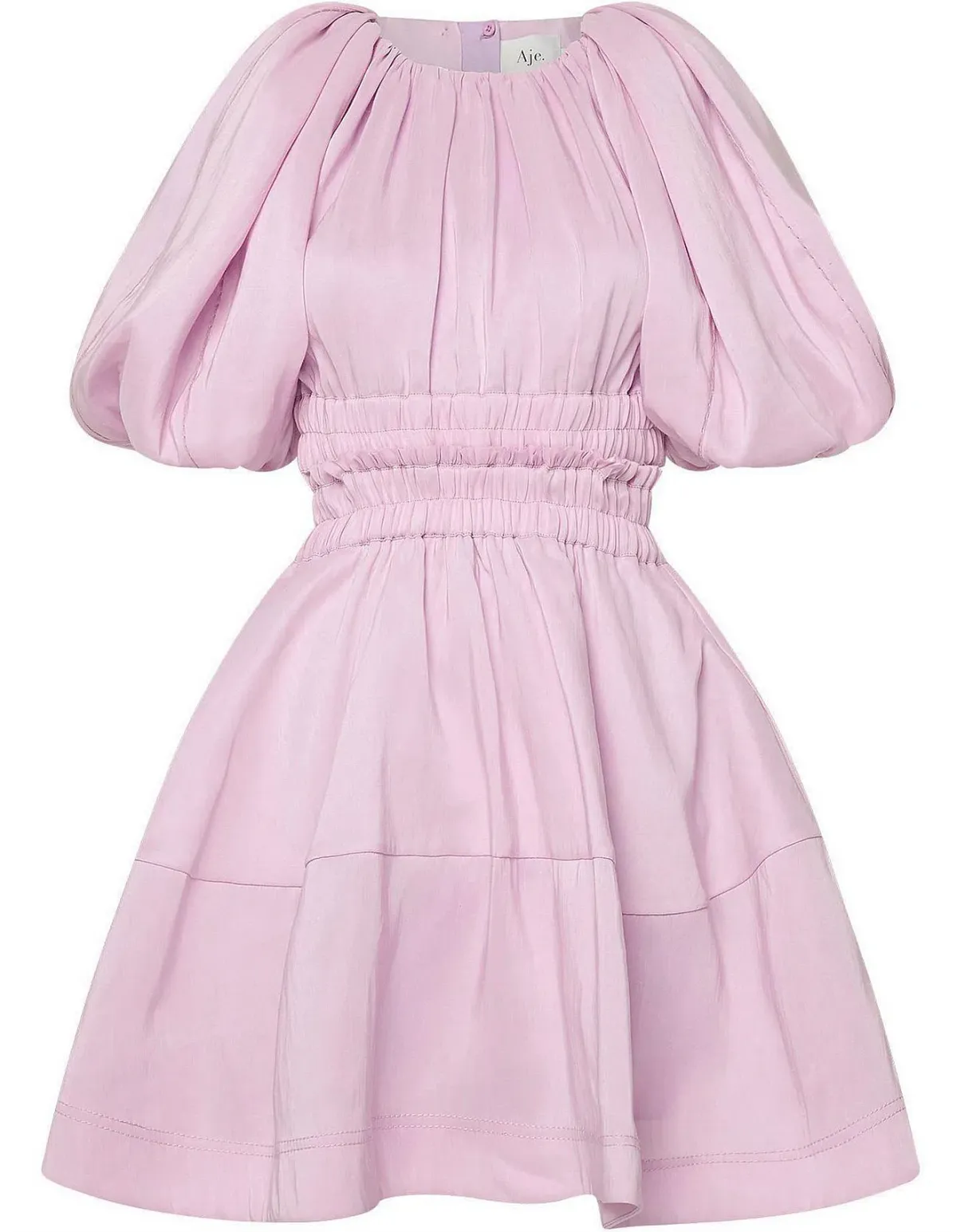 Aje Solitude Lilac Puff Sleeve Cut Out Dress Size 14 - Image 4