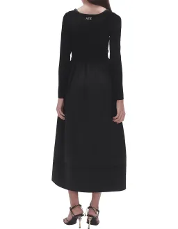 Aje Audrey Black Knit Midi Dress XL for rent on The Volte - image 7
